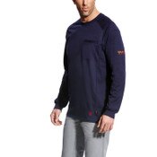 Ariat FR Air Crew T-Shirt in Navy